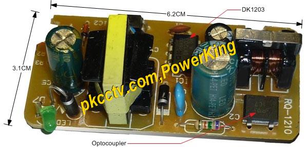 CCTV power adaptor DC12V1A PCB board